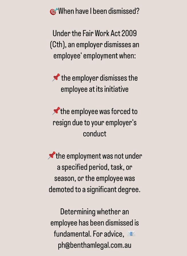 when have I been dismissed